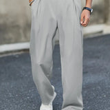 Men's Relaxed Fit Wide Leg Trousers