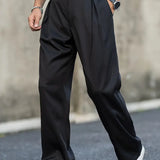 Men's Relaxed Fit Wide Leg Trousers