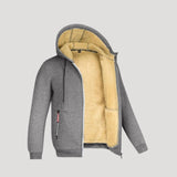 Men's Hooded Sherpa Lined Zip Jacket
