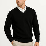 Harbour Weston Men's Slim Fit Cashmere V-Neck Pullover - Elegant Casual Style