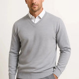 Harbour Weston Men's Slim Fit Cashmere V-Neck Pullover - Elegant Casual Style