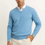 Harbour Weston Men's Slim Fit Cashmere V-Neck Pullover - Elegant Casual Style