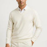 Harbour Weston Men's Slim Fit Cashmere V-Neck Pullover - Elegant Casual Style