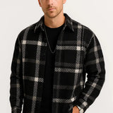 Harbour Weston | Men's Long Sleeve Checkered Casual Shirt in Khaki - Cotton-Polyester Blend