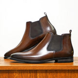 Men's Leather Chelsea Dress Boots