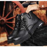 Men's Vintage Leather Lace Up Work Boots