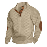 Men's Textured Quarter Button Knit Sweater