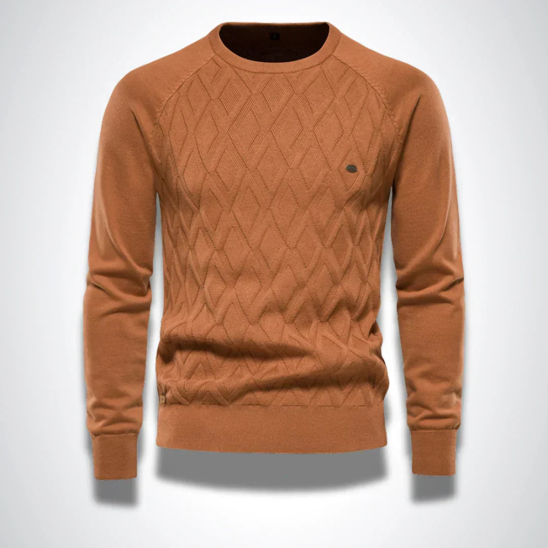 Men's Slim Fit Knitted Crew Neck Sweater