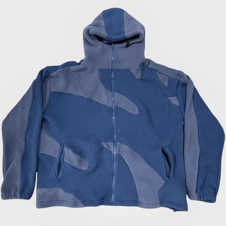 Men's Color Block Hooded Windbreaker Jacket
