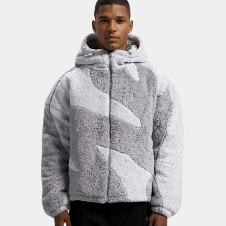Men's Color Block Hooded Windbreaker Jacket