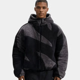Men's Color Block Hooded Windbreaker Jacket