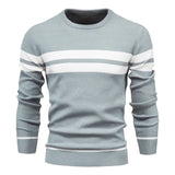 Men's Striped Crew Neck Knit Sweater