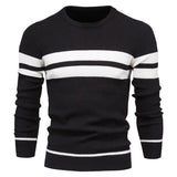 Men's Striped Crew Neck Knit Sweater
