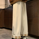 Men's Relaxed Fit Wide Leg Dress Trousers