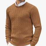 Men's Cable Knit Crew Neck Sweater
