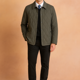 Men's Quilted Zip Front Jacket