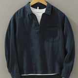 Harbour Weston | Cotton-Linen Blend Popover Shirt