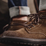 Men's Distressed Leather Lace Up Boots