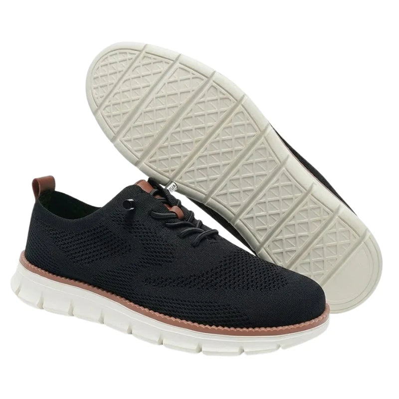 Men's Knit Lace-Up Casual Shoes