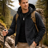 Men's Waterproof Hooded Softshell Rain Jacket