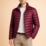 Men's Quilted Zip Front Puffer Jacket