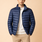 Men's Quilted Zip Front Puffer Jacket