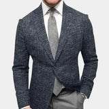 Men's Textured Single-Breasted Blazer