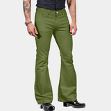 Men's Slim Fit Flared Dress Trousers