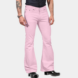 Men's Slim Fit Flared Dress Trousers