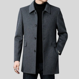 Men's Stand Collar Wool Blend Coat