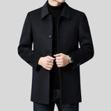 Men's Stand Collar Wool Blend Coat