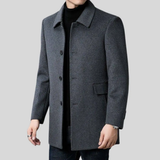 Men's Stand Collar Wool Blend Coat