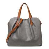 Women's Grey Leather Bag