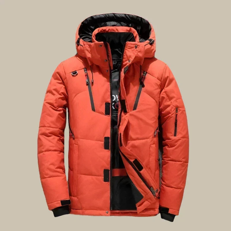 Men's Hooded Waterproof Thermal-Lined Winter Jacket