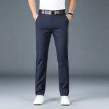 Men's Classic Slim-Fit Stretch Tailored Trousers