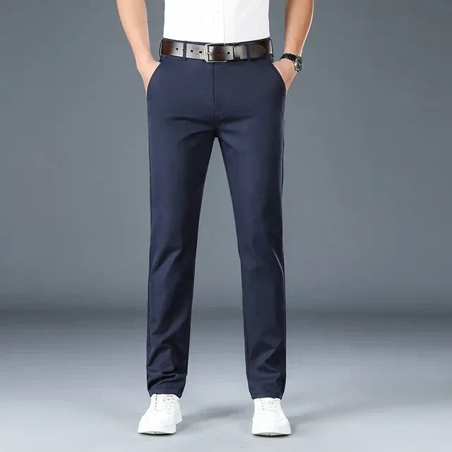 Men's Classic Slim-Fit Stretch Tailored Trousers