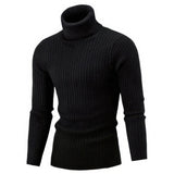 Men's Ribbed Turtleneck Knit Sweater