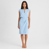 Women's Fitted Sleeveless Ruched Midi Dress