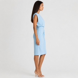 Women's Fitted Sleeveless Ruched Midi Dress