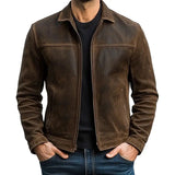Harbour Weston | Classic Men's Leather Jacket with Zipper