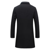 Men's Single Breasted Wool Blend Overcoat