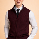 Men's Zip Front Knit Fleece Vest