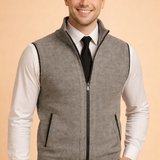 Men's Zip Front Knit Fleece Vest
