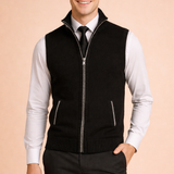 Men's Zip Front Knit Fleece Vest