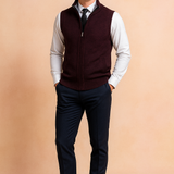 Men's Zip Front Knit Fleece Vest