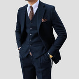 Harbour Weston | Men's Slim Suit Blended Fabric Three-Piece with Coordinated Vest