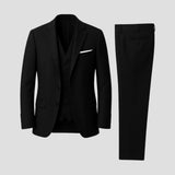 Men's Elegant Black Tailored Slim Fit Knitted Vest