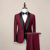 Men's Black Slim Fit Two Piece Set