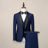 Men's Black Slim Fit Two Piece Set