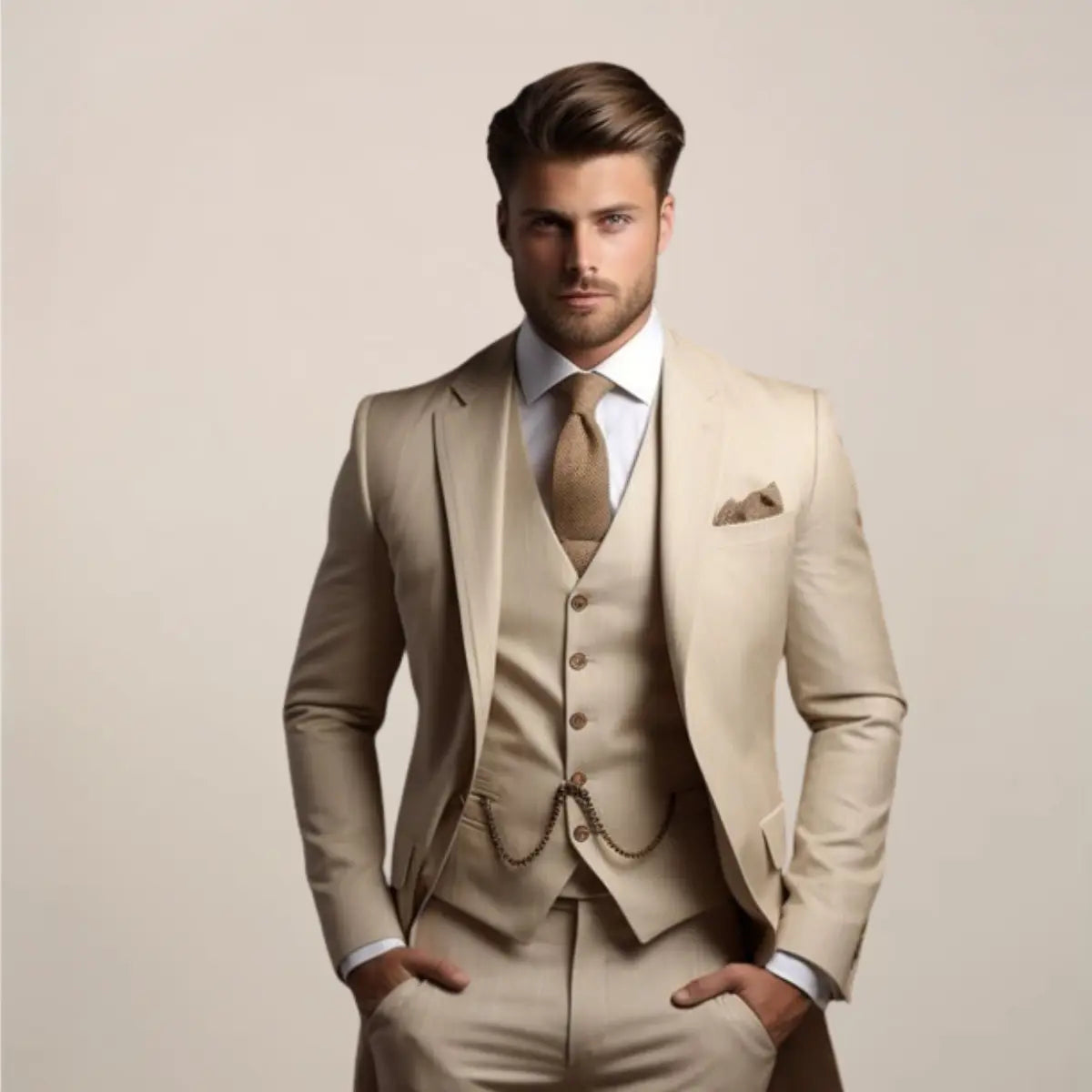 Harbour Weston | Men’s Slim Fit 3‑Piece Suit – Wedding Tuxedo